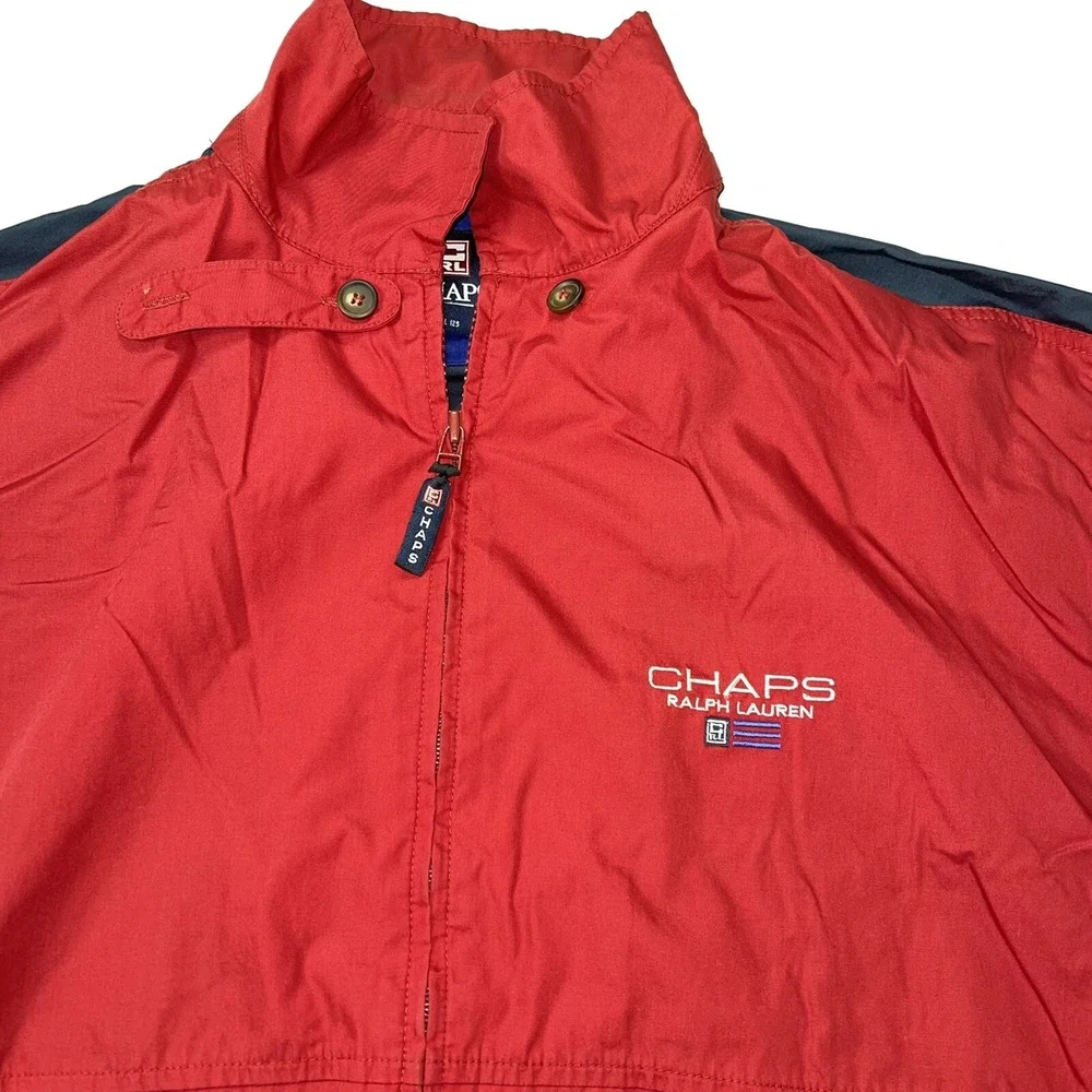 Vintage 90s Chaps Ralph Lauren Zip Up Windbreaker Jacket Men's Size Large L